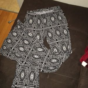 Elastic pattern comfy pants